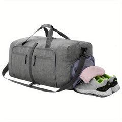 Large Capacity Carry On Duffle Bag Lightweight Luggage Bag With Shoe Compartment