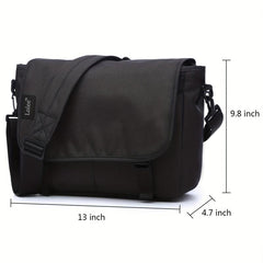 Solid Messenger Bag Flap Crossbody Handbag