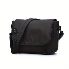 Solid Messenger Bag Flap Crossbody Handbag