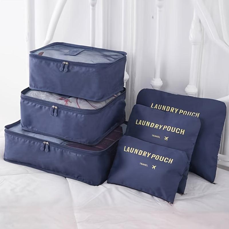 6pcs Travel Storage Bag Set for Clothes & Underwear