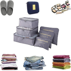 6pcs Travel Storage Bag Set for Clothes & Underwear