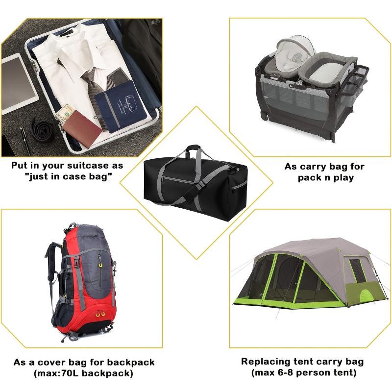 Foldable Travel Storage Bag Lightweight Duffel Zipper Bag