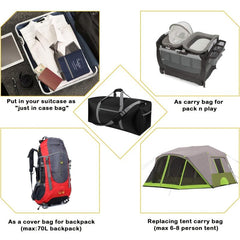 Foldable Travel Storage Bag Lightweight Duffel Zipper Bag