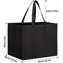 1pc Large Reusable Grocery Shopping Bags Foldable Tote Bags Bulk Can Hold 50 LBS