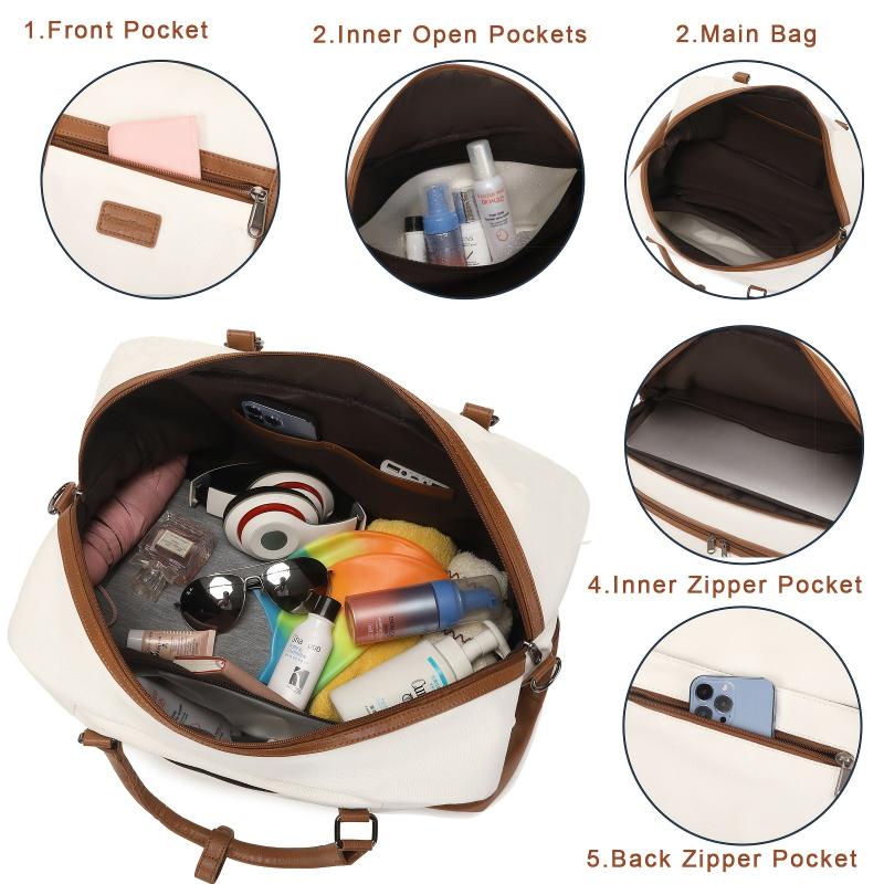 Large Duffle Bag Lightweight Luggage with Shoe Compartment