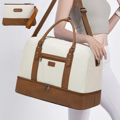 Large Duffle Bag Lightweight Luggage with Shoe Compartment