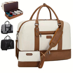 Large Duffle Bag Lightweight Luggage with Shoe Compartment