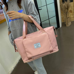 Foldable Tote Storage Bag Weekender Bag Gym Sports Bag