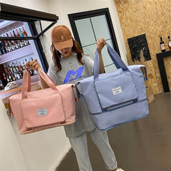 Foldable Tote Storage Bag Weekender Bag Gym Sports Bag