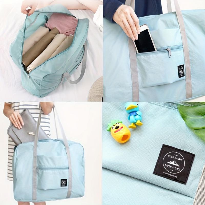 Portable Travel Duffle Bag Zipper Large Capacity Luggage Bag