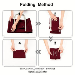 Portable Travel Duffle Bag Zipper Large Capacity Luggage Bag