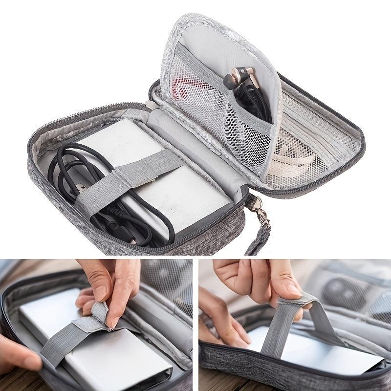 Cable Storage Bag Organizer Charger Case Zipper Electronics Accessories