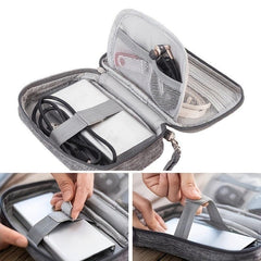 Cable Storage Bag Organizer Charger Case Zipper Electronics Accessories