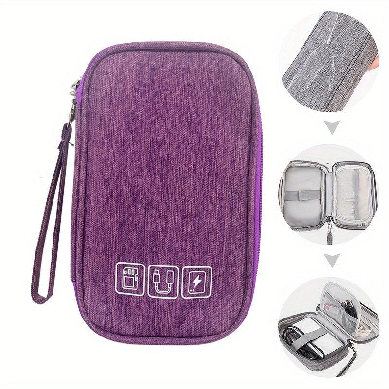 Cable Storage Bag Organizer Charger Case Zipper Electronics Accessories