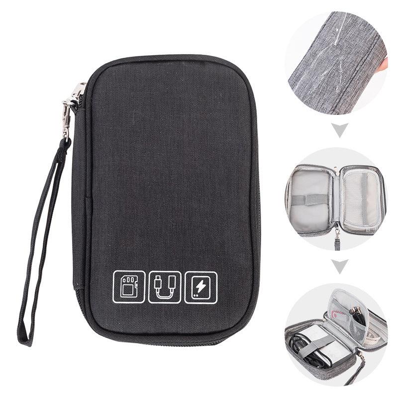 Cable Storage Bag Organizer Charger Case Zipper Electronics Accessories