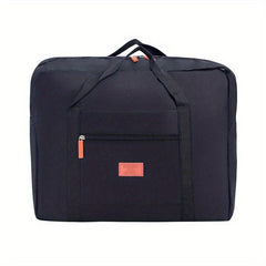 Letter Patch Travel Bag Portable Nylon Zipper Clothing & Lingerie Storage Bag