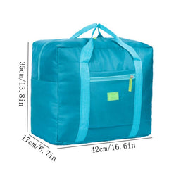 Letter Patch Travel Bag Portable Nylon Zipper Clothing & Lingerie Storage Bag