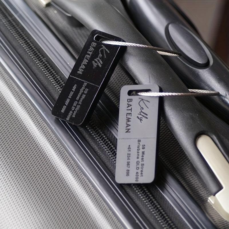 Personalized Luggage Tags Rectangle Shape Lightweight Backpack Tags