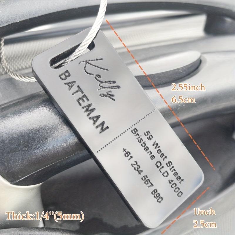 Personalized Luggage Tags Rectangle Shape Lightweight Backpack Tags