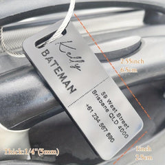 Personalized Luggage Tags Rectangle Shape Lightweight Backpack Tags