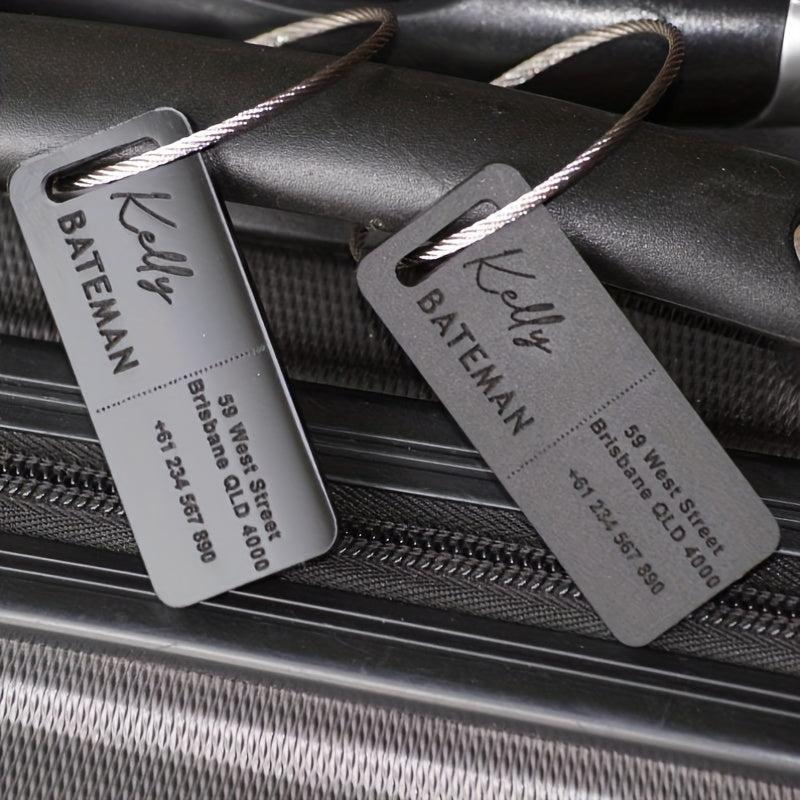 Personalized Luggage Tags Rectangle Shape Lightweight Backpack Tags