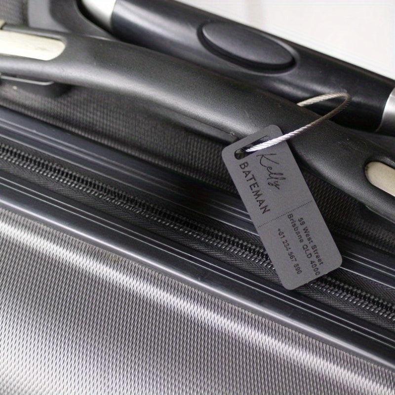 Personalized Luggage Tags Rectangle Shape Lightweight Backpack Tags