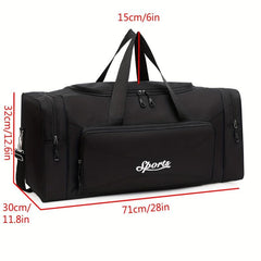 Large Capacity Duffle Bag Nylon Lightweight Luggage Bag With Shoe Compartment
