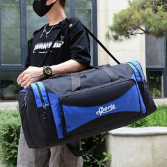 Large Capacity Duffle Bag Nylon Lightweight Luggage Bag With Shoe Compartment