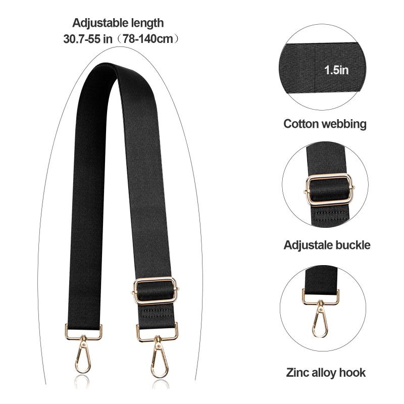 Long Shoulder Bag Strap Cotton Wide Replacement Purse Strap For Bag Nylon