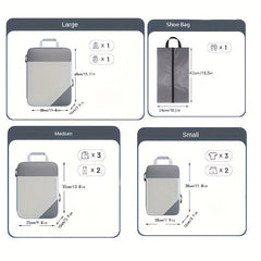 4pcs Lightweight Handheld Packing Cubes Clothing Shoes Storage Bag