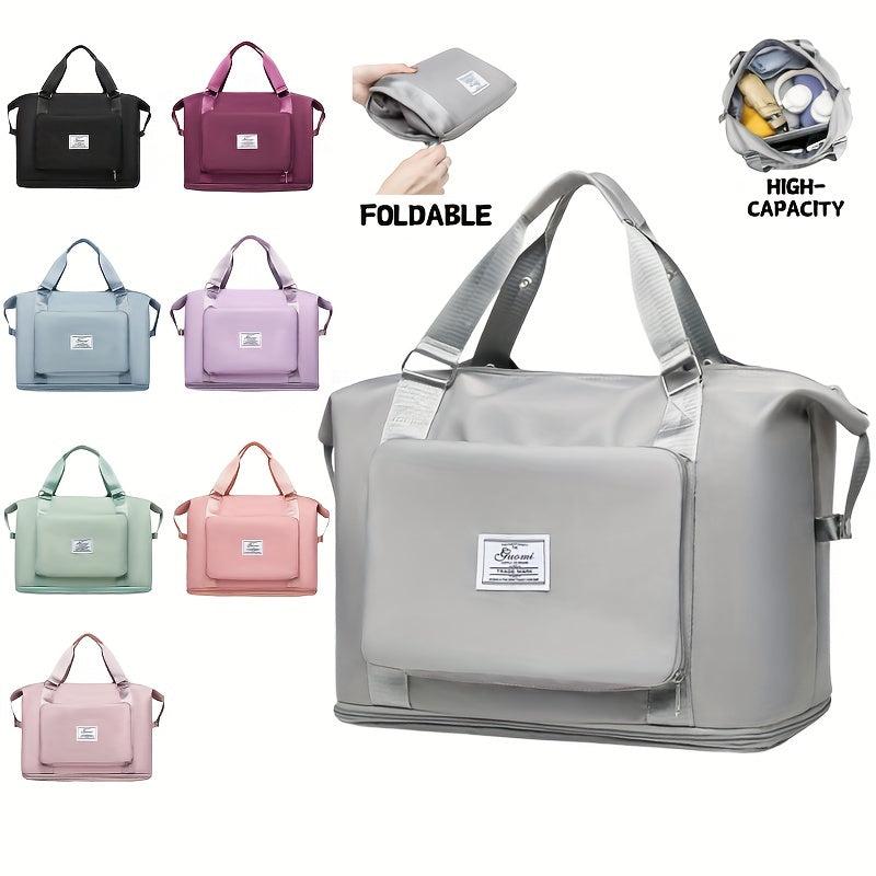 Large Capacity Travel Bag Expandable Foldable Dry Wet Separation Sports Bag