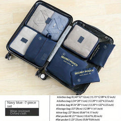7Pcs Luggage Packing Organizers, Travel Clothes Underwear Storage Bag