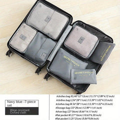 7Pcs Luggage Packing Organizers, Travel Clothes Underwear Storage Bag