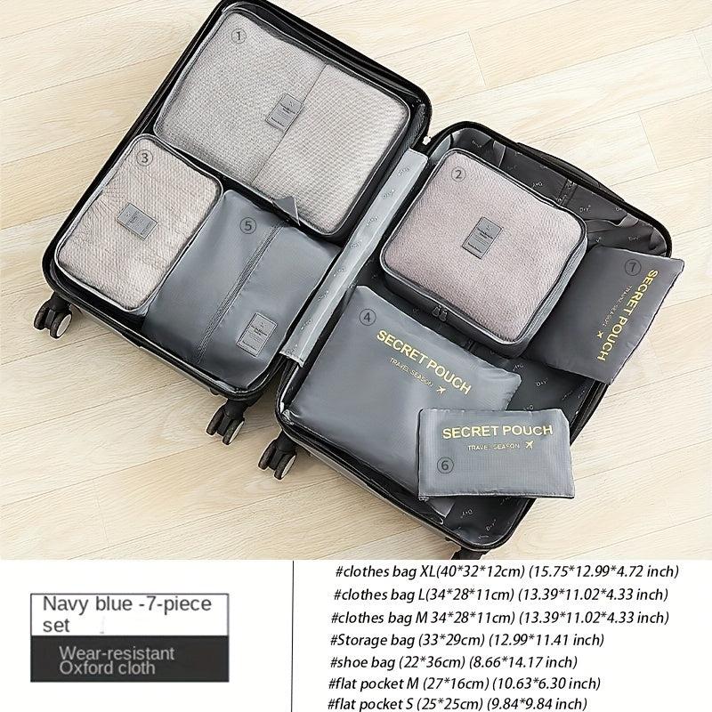 7Pcs Luggage Packing Organizers, Travel Clothes Underwear Storage Bag
