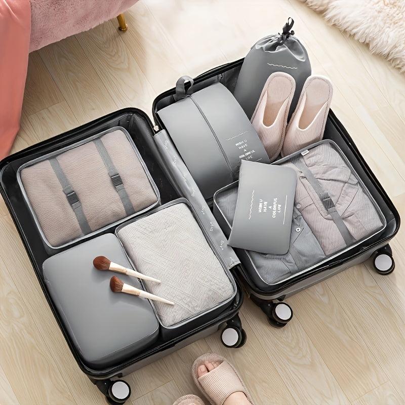 7Pcs Luggage Packing Organizers, Travel Clothes Underwear Storage Bag