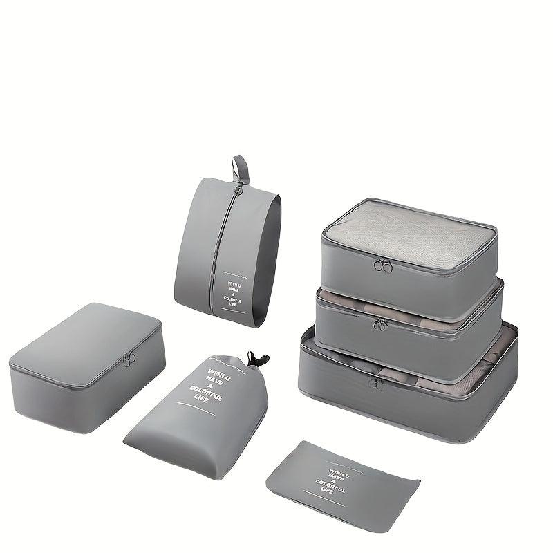 7Pcs Luggage Packing Organizers, Travel Clothes Underwear Storage Bag