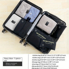 7Pcs Luggage Packing Organizers, Travel Clothes Underwear Storage Bag