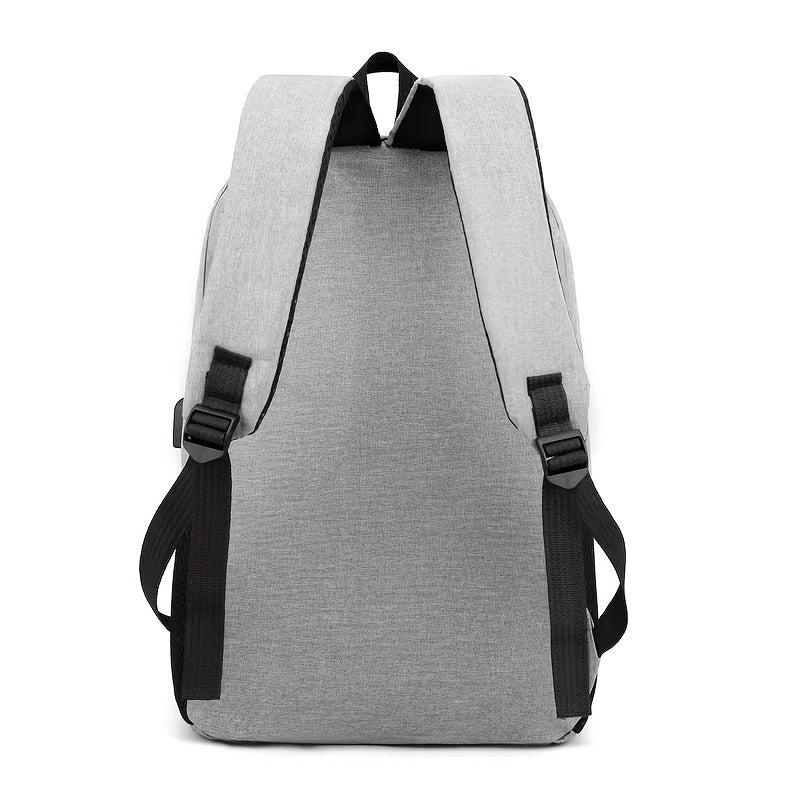 3 Pcs Letter Graphic Backpack & Shoulder Bag Set for Travel Work