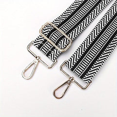 Women's Striped Wide Shoulder Strap for Guitar Shopping Bag Handbag