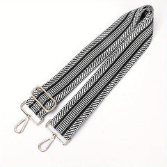 Women's Striped Wide Shoulder Strap for Guitar Shopping Bag Handbag