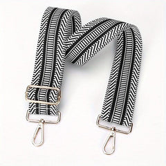 Women's Striped Wide Shoulder Strap for Guitar Shopping Bag Handbag