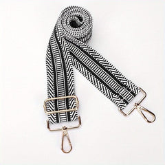 Women's Striped Wide Shoulder Strap for Guitar Shopping Bag Handbag