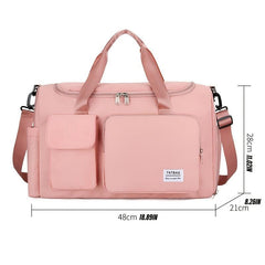 Dry Wet Separation Weekender Bag Large Capacity Travel Duffel Bag