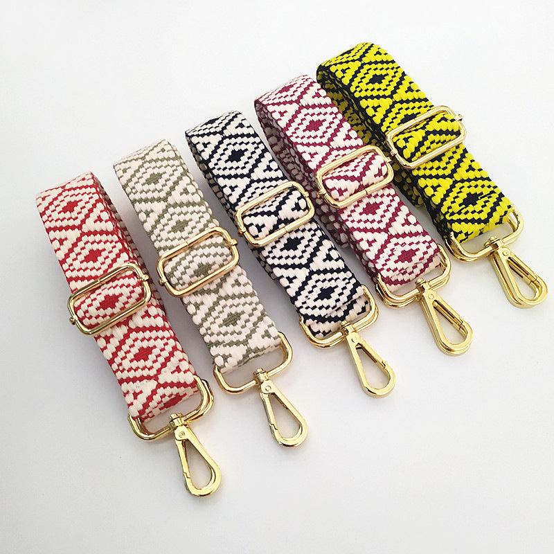 Embroidered Jacquard Bag Strap Adjustable Shoulder Crossbody Replacement