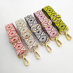 Embroidered Jacquard Bag Strap Adjustable Shoulder Crossbody Replacement