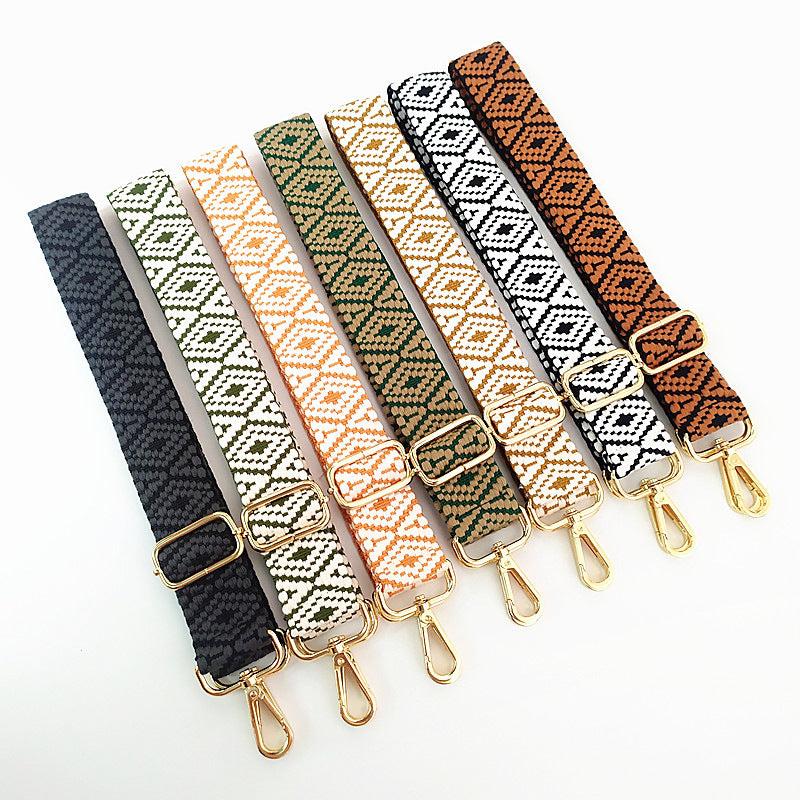 Embroidered Jacquard Bag Strap Adjustable Shoulder Crossbody Replacement