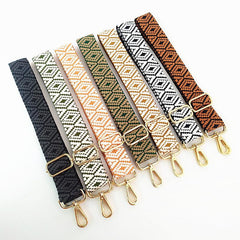 Embroidered Jacquard Bag Strap Adjustable Shoulder Crossbody Replacement