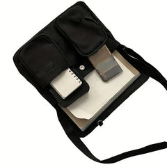 Casual Canvas Bag Solid Messenger Shoulder Bag All Match