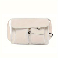 Casual Canvas Bag Solid Messenger Shoulder Bag All Match