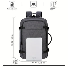 Large Capacity Travel Laptop Backpack USB Charging Waterproof Bag